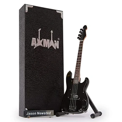 Afbeelding van Jason Newsted Miniatuur Gitaar Muziekgeschenken Handgemaakt ornament