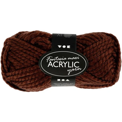Afbeelding van Creativ Company Acrylgaren, Bruin, 50gr, 80m