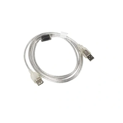 Afbeelding van Lanberg CA USBE 12CC 0018 TR USB 2.0 A stekker naar bus extender met ferrietkern doorschijnend, 1,8 m helder