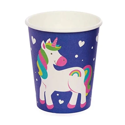 Afbeelding van Baker Ross FC973 Regenboog Eenhoorn Partij Cups Pack van 10, kinderen Cups, papier wegwerpbekers, verjaardag tafelgerei, Bekers