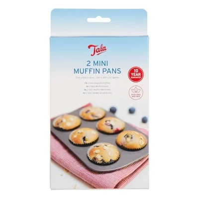 Afbeelding van Tala Mini Muffinvorm, 2x 6 Stuks, Non Stick Everyday
