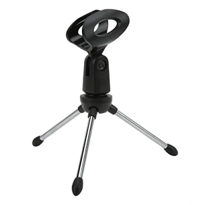 Afbeelding van Microfoonstandaard Bureaustatief, Verstelbare beugel voor microfoonstandaard, Afneembare desktopmicrofoonhouder met microfoonclip, 5/8 inch schroefdraadbevestiging,voor conferenties/live uitzendingen