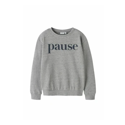 Afbeelding van NAME IT NKMNELLO LS NREG SWE BRU PB Jongens Sweaters grijs maat 116