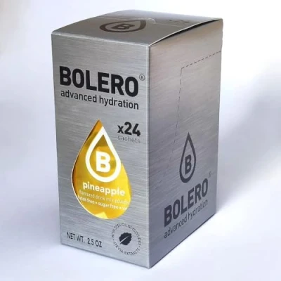 Afbeelding van Bolero PINEAPPLE 24x3g Suikerloos sappoeder, gezoet met stevia + vitamine C geschikt voor kinderen, sporters en diabetici glutenvrij veganvriendelijk Vlierbloesemsmaak