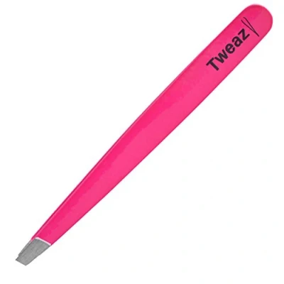 Afbeelding van K Pro TWEAZY pincet wenkbrauwen epileren wenkbrauw roestvrij staal (neon roze)