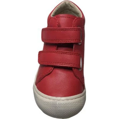 Afbeelding van Naturino velcro effen lederen sneakers Cocoon rood mt 18