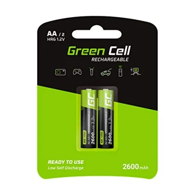 Afbeelding van Green Cell HR6 Oplaadbare AA batterij (penlite) NiMH 2600 mAh 1.2 V 2 stuk(s)