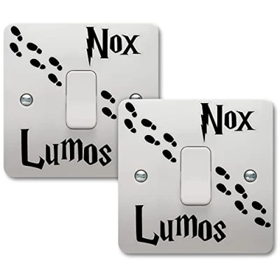Afbeelding van Epic Modz Lumos Nox Lichtschakelaar Vinyl Sticker Set Kinderkamer Wall Art Gift Decal [2 Pack]