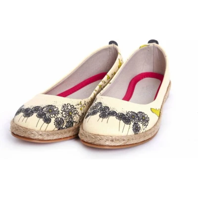 Afbeelding van GOBY Flowers Ballerinas Sneakers Handmade