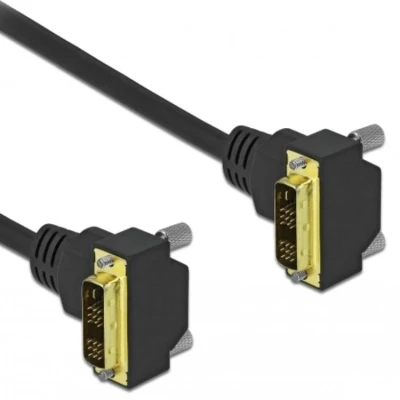 Afbeelding van Delock DVI kabel 18+1 mannelijk gehoekt naar 1