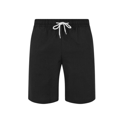 Afbeelding van Urban Classics Basic Seersucker Shorts, Heren, Maat: Small, Black