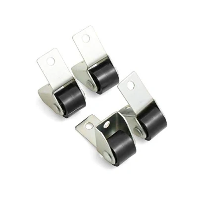 Afbeelding van Design61 4 x bokwielen meubelwielen met hard loopvlak Ø 15 B 11,5 mm