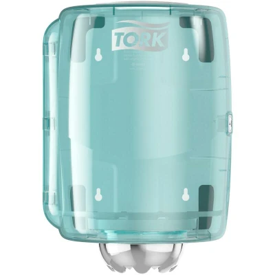 Afbeelding van Tork Centerfeed Poetspapier Dispenser Kunststof Wit/Turquoise M2 659000
