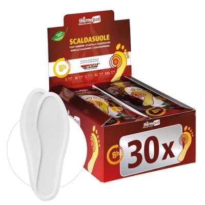 Afbeelding van Thermopad voetwarmers (inlegzool) maat L (40 42) het origineel: 10 paar warmtepads voor 8 uur warmte I direct te gebruiken pads extra warme schoenen, skischoenen en