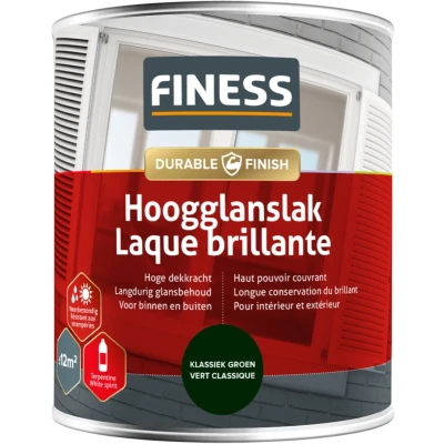 Afbeelding van Finess Hoogglanslak klassiek groen 750 ml.