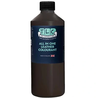 Afbeelding van The Leather Clinic Alles in één lederen kleurstof Zelfafdichting reparatieverf Recolour meubels, banken, autostoeltjes (donkerbruin, 250ml)