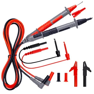 Afbeelding van Meetsnoeren met siliconengeïsoleerde verlengkabels, meetpennen, krokodillenklemmen en krokodillenklemmen, multimeter accessoireset KAIWEETS
