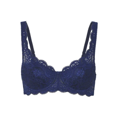 Afbeelding van Triumph dames Amourette voorgevormde bh van kant in de kleur Donkerblauw, maat: E95