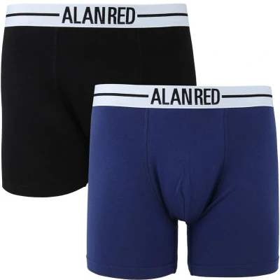 Afbeelding van Alan Red Boxer Donkerblauw 2Pack maat M Heren Boxershorts met Body fit Pasvorm Stretch