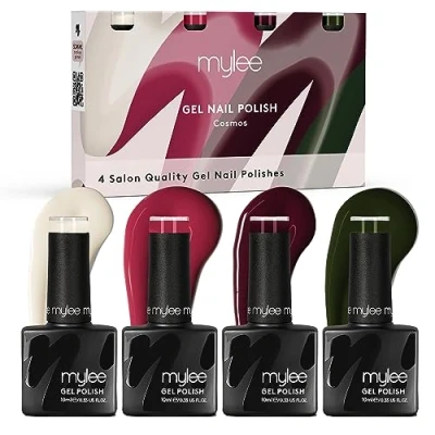Afbeelding van Mylee Gel Nagellak Set 4x10ml [Cosmos] UV/LED Gellak Nail Art Manicure Pedicure, Professioneel &amp; Thuisgebruik [Autumn/Winter 2023] Langdurig en gemakkelijk aan te brengen