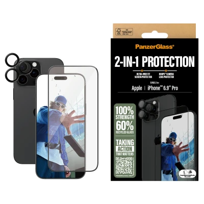 Afbeelding van PanzerGlass PG 2 in 1 Bundle iPhone 16 6.9Inch Pro
