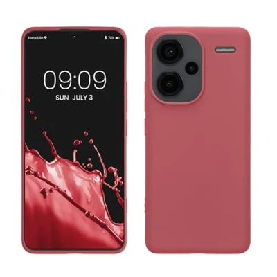 Afbeelding van kwmobile telefoonhoesje geschikt voor Xiaomi Redmi Note 13 Pro+ 5G / Pro Plus Hoesje smartphone Back cover in donkerroze