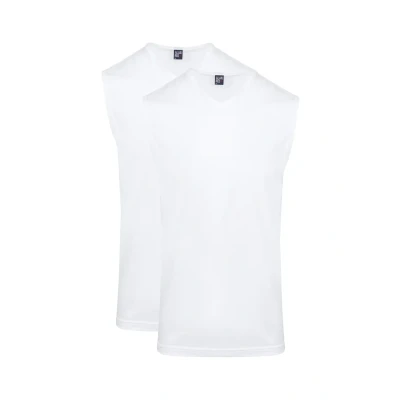 Afbeelding van Alan Red Minto Singlet Mouwloos Wit (2Pack) maat S Heren Singlets met Slim fit Pasvorm Katoen