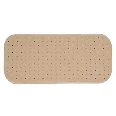 Afbeelding van MSV Douche/bad anti slip mat badkamer rubber beige 36 x 97 cm Badmatjes
