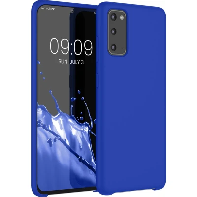 Afbeelding van kwmobile telefoonhoesje geschikt voor Samsung Galaxy S20 Hoesje met siliconen coating Smartphone case in Baltisch blauw