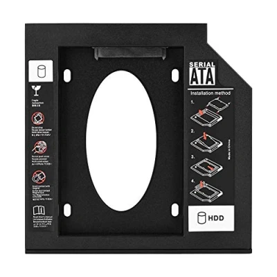 Afbeelding van Bewinner 2,5 &quot;SATA HDD SSD harde schijf Caddy adapter 2e behuizing voor 9,5 mm / 12,7 Bay Optische DVD laptop CD/DVD ROM (12,7 mm)