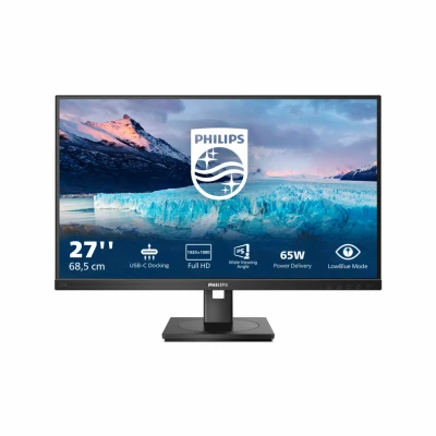 Afbeelding van Philips 273S1/00 LED monitor Energielabel E (A G) 68.6 cm (27 inch) 1920 x 1080 Pixel 16:9 4 ms HDMI, DisplayPort, Audio Line out, USB 3.2 Gen 1, C IPS