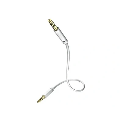 Afbeelding van Inakustik 00310103 Jackplug Audio Aansluitkabel [1x male 3,5 mm 1x mm] 3.00 m Wit Vergulde