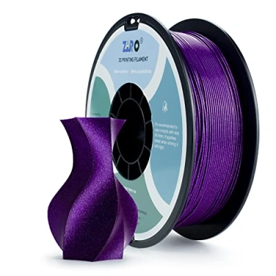 Afbeelding van ZIRO PLA Glitter Filament 1.75mm 3D Printer Diamant Serie 1.75 1KG (2.2lbs), Dimensionale Nauwkeurigheid +/ 0.05mm, Purper