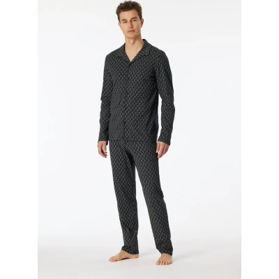 Afbeelding van Schiesser Fine Interlock Pyjama 181176 Night Blue 48