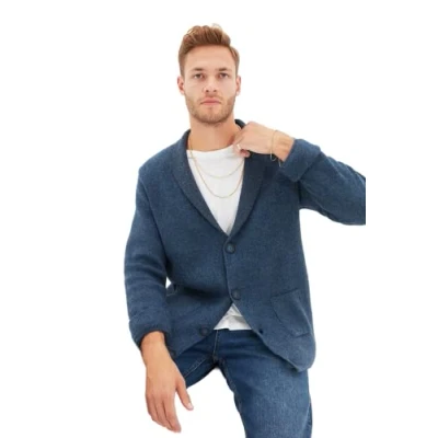 Afbeelding van Trendyol Antraciet Regular Fit Wollen Kraag Breiwerk Cardigan Tmnaw22Hi0140