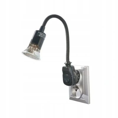 Afbeelding van LED stekkerlamp Met verstelbare arm 185 Lumen Zwart