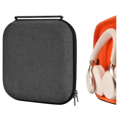 Afbeelding van Geekria Hoofdtelefoonhoesje voor Audio Technica ATH M50, M50X, M40, M40X, ESW9, ESW10, SONY MDR ZX770BN, XB950, XB920, XB900 en meer/Hard Draagtas/Headset Reistas (zwart stof)