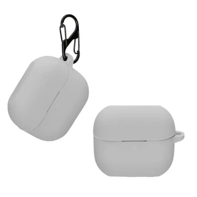 Afbeelding van kwmobile case compatibel met Samsung Galaxy Buds 3 / Pro Cover voor oordopjes Zacht silicone In grijs