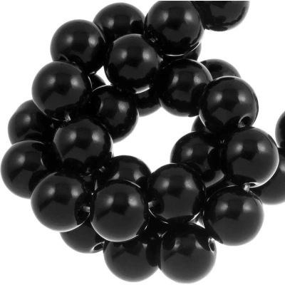 Afbeelding van Black Stone Kralen (12 mm) 32 Stuks