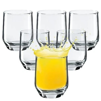 Afbeelding van KADAX Drinkglazen, drinkglazen met inhoud 205 ml, vaatwasmachinebestendige waterglazen, robuuste cocktailglazen, kleine glazen voor water, sap (6 x ml)