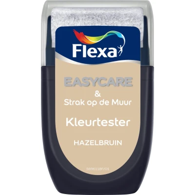 Afbeelding van Flexa Strak op de Muur Muurverf Mat Kleurtester Hazelbruin 30 ml