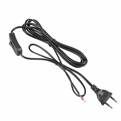 Afbeelding van Mextronic Netsnoer 3 m eurostekker + schakelaar 300 SW C7 zwart open uiteinde