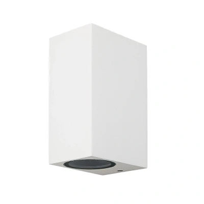 Afbeelding van Inspired Lighting Kandanchu vierkante wandlamp, 2 x GU10, IP54, zandwit