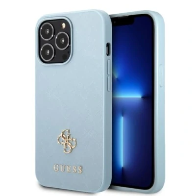 Afbeelding van Guess GUHCP13XPS4MB iPhone 13 Pro Max 6.7 blauw/blauw hardcase Saffiano 4G Klein Metalen Logo