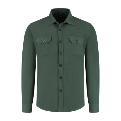 Afbeelding van Gents Overshirt flannel groen Maat XL