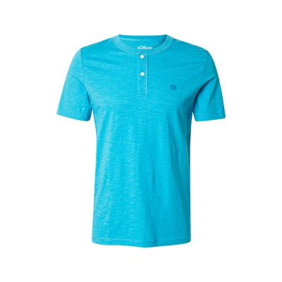 Afbeelding van s.Oliver Henley Tshirt basic, Heren, Maat: Small, Türkis