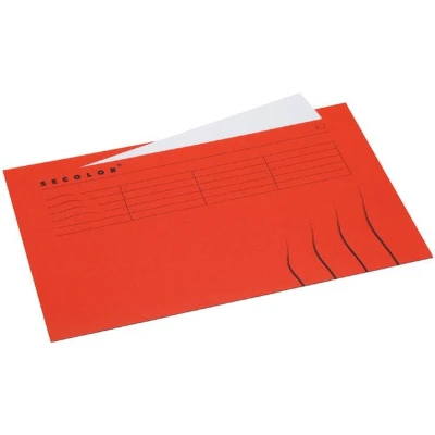 Afbeelding van Vouwmap Secolor Folio ongelijk 225gr rood Doos a 25 stuk stuks
