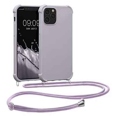 Afbeelding van kwmobile telefoonhoesje compatibel met Apple iPhone 12 / Pro hoesje Case koord In lila wolk