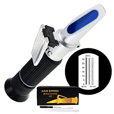 Afbeelding van Bier Brix Refractometer met ATC Optic Dual Scale 0 32% Specifieke zwaartekracht Wijn Wort Maken Brouwen Vruchtensap Hop Suiker Homebrew Kit