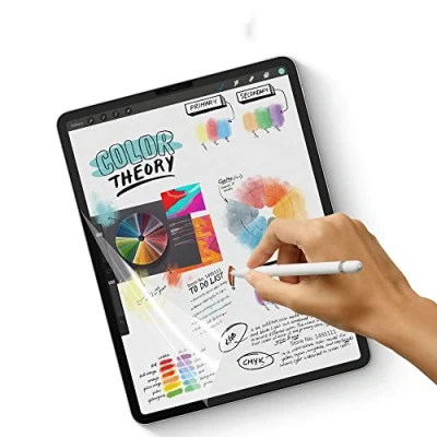 Afbeelding van [2 Stukken] Paper Feel Screenprotector voor iPad Pro 11&quot; Inch 2018/2020/2021, Air 4 (2020) Matte TPU film schrijven en tekenen zoals op papier, compatibel met Apple Pencil &amp; Face ID